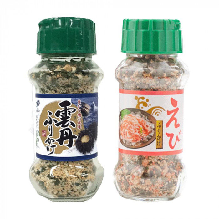 ＜＜ご注意下さい＞＞こちらの商品はメーカーよりお客様へ直接お届けの品になります。 当店での在庫はしておりません。在庫の有無はメーカー在庫のみになりますので、急な欠品や急に廃盤になる可能性がございます。こちらの商品の配送について○北海道・沖縄・離島につきましては、配送不可となりますので予めご了承お願いします。こちらの商品の包装(ラッピング)について○上記の理由(メーカーより直送)により包装はできませんので予めご了承お願いします。こちらの商品の不具合について○お届けしましたこちらの商品に不具合があった場合、商品到着日より1週間以内に当店にご連絡ください。メーカーが直接対応させて頂きます。○お客様がご自身で修理された場合、費用の負担は致しかねますので予めご了承下さい。あたたかいご飯におむすび、お弁当にふりかけて、お召し上がりください。【雲丹ふりかけ】オレンジ色を基調とした色合いで、うにのイメージ及び風味を生かしたふりかけです。ごま・のり・鰹で風味を高めています。【えびふりかけ】カルシウム豊富な海老と、鰹節・のり・ごま等とブレンドした、海老の風味豊かなえびふりかけです。内容量：雲丹ふりかけ(85g)・えびふりかけ(85g)×各15個サイズ：個装サイズ：34.8×17.2×43.5cm重量：個装重量：12000g仕様：賞味期間：製造日より360日生産国：日本栄養成分：栄養成分表(100g当たり)【雲丹ふりかけ】熱量:350kcal、たんぱく質:14.0g、脂質:9.4g、炭水化物:52.3g、食塩相当量:13.5g【えびふりかけ】熱量:387kcal、たんぱく質:18.4g、脂質:12.5g、炭水化物:50.1g、食塩相当量:10.7g原材料：名称：ふりかけ【雲丹ふりかけ】うに風味顆粒(乳糖、コーンスターチ、うに加工品、食塩、その他)(国内製造)、ごま、ポテトフレーク、鰹風味顆粒(乳糖、食塩、鰹節粉末、砂糖、その他)、ぶどう糖、脱脂小麦胚芽、のり、食塩、あおさ、醤油、でん粉、砂糖、トマトパウダー、デキストリン/調味料(アミノ酸等)加工でん粉、貝Ca、着色料(カロチノイド、紅麹、ラック、カラメル)、増粘多糖類、甘味料(ステビア、カンゾウ)、(一部に卵・乳成分・小麦・さば・大豆・ゼラチン・ごまを含む)【えびふりかけ】炒りごま(国内製造)、海老風味顆粒(コーンスターチ、乳糖、その他)、ポテトフレーク、あみえび、ぶどう糖、鰹風味顆粒(乳糖、食塩、鰹節粉末、砂糖、その他)、脱脂小麦胚芽、めんたいこ顆粒(食塩、乳糖、砂糖、澱粉、その他)、のり、食塩、あおさ、醤油、でん粉、砂糖、デキストリン、トマトパウダー/調味料(アミノ酸等)、加工でん粉、卵殻Ca、着色料(カロチノイド、ラック、カラメル、紅麹)、貝Ca、酸化防止剤(V.E)、甘味料(ステビア、カンゾウ)、(一部に卵・乳成分・小麦・えび・大豆・豚肉・ごまを含む)アレルギー表示：卵、乳、小麦、えび、ごま、さば、大豆、豚肉、ゼラチン（原材料の一部に含んでいます）保存方法：直射日光などの高温や多湿を避けて、保存してください。製造（販売）者情報：製造者:株式会社みなり広島県東広島市河内町下河内636