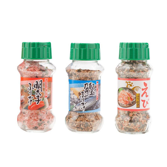 ＜＜ご注意下さい＞＞こちらの商品はメーカーよりお客様へ直接お届けの品になります。 当店での在庫はしておりません。在庫の有無はメーカー在庫のみになりますので、急な欠品や急に廃盤になる可能性がございます。こちらの商品の配送について○北海道・沖縄・離島につきましては、配送不可となりますので予めご了承お願いします。こちらの商品の包装(ラッピング)について○上記の理由(メーカーより直送)により包装はできませんので予めご了承お願いします。こちらの商品の不具合について○お届けしましたこちらの商品に不具合があった場合、商品到着日より1週間以内に当店にご連絡ください。メーカーが直接対応させて頂きます。○お客様がご自身で修理された場合、費用の負担は致しかねますので予めご了承下さい。ごはんのおともとして、あたたかいご飯やおむすび、お弁当に振りかけてお召し上がりください。【明太子ふりかけ】ごはんのともとして定評のある明太子(すけとうだらの卵)をふりかけにしました。【鰹ふりかけ】茶色を基調とした色合いで、鰹のイメージ及び風味を生かしたカルシウム豊富なふりかけです。ごま・のりで風味を高めています。【えびふりかけ】カルシウム豊富な海老と、鰹節・のり・ごま等とブレンドした、海老の風味豊かな えびふりかけです。内容量：明太子ふりかけ(85g)・鰹ふりかけ(80g)・えびふりかけ(85g)×各10個サイズ：個装サイズ：34.8×17.2×43.5cm重量：個装重量：12000g仕様：賞味期間：製造日より360日生産国：日本栄養成分：栄養成分表(100g当たり)【明太子ふりかけ】熱量 :322kcal　たんぱく質:8.8g　脂質 :0.6g　炭水化物:70.4g　食塩相当量:13.5g【鰹ふりかけ】熱量:394kca　たんぱく質 : 25.0g　脂質 : 13.8g　炭水化物 : 42.5g　食塩相当量 : 11.6g【えびふりかけ】熱量 :387kcal　たんぱく質:18.4g　脂質 :12.5g　炭水化物:50.1g　食塩相当量:10.7g原材料：名称：ふりかけ【明太子ふりかけ】でん粉(国内製造)、ぶどう糖、ポテトフレーク、食塩、パン粉、発酵調味料、青のり風味顆粒、辛子明太子、オキアミエキス、砂糖、醤油、のり、香辛料、鰹節粉末、デキストリン、鰹エキス粉末、トマトパウダー、かつお風味調味料、蛋白加水分解物/加工でん粉、調味料(アミノ酸等)、着色料(カロチノイド、ラック、紅麹、カラメル)、香料、酸味料、香辛料、甘味料(ステビア、カンゾウ)、(一部に乳成分・小麦・大豆を含む)【鰹ふりかけ】炒りごま(国内製造)、鰹風味顆粒(乳糖、食塩、鰹節粉末、砂糖、その他)、鰹削り節、ポテトフレーク、脱脂小麦胚芽、砂糖、醤油、ぶどう糖、発酵調味料、食塩、あおさ、のり、でん粉、デキストリン、蛋白加水分解物/調味料(アミノ酸等)、加工でん粉、貝Ca、カラメル色素、酸化防止剤(V.E)、酸味料、甘味料(カンゾウ、ステビア)、 (一部に乳成分・小麦・さば・大豆・豚肉・ゼラチン・ごまを含む)【えびふりかけ】炒りごま(国内製造)、海老風味顆粒(コーンスターチ、乳糖、その他)、ポテトフレーク、あみえび、ぶどう糖、鰹風味顆粒(乳糖、食塩、鰹節粉末、砂糖、その他)、脱脂小麦胚芽、めんたいこ顆粒(食塩、乳糖、砂糖、澱粉、その他)、のり、食塩、あおさ、醤油、でん粉、砂糖、デキストリン、トマトパウダー/調味料(アミノ酸等)、加工でん粉、卵殻Ca、着色料(カロチノイド、ラック、カラメル、紅麹)、貝Ca、酸化防止剤(V.E)、甘味料(ステビア、カンゾウ)、(一部に卵・乳成分・小麦・えび・大豆・豚肉・ごまを含む)アレルギー表示：卵、乳、小麦、えび、ごま、さば、大豆、豚肉、ゼラチン（原材料の一部に含んでいます）保存方法：直射日光などの高温や多湿を避けて、保存してください。製造（販売）者情報：製造者:株式会社みなり広島県東広島市河内町下河内636