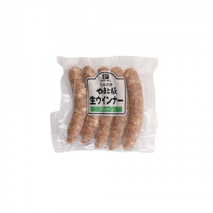 ＜＜ご注意下さい＞＞こちらの商品はメーカーよりお客様へ直接お届けの品になります。 当店での在庫はしておりません。在庫の有無はメーカー在庫のみになりますので、急な欠品や急に廃盤になる可能性がございます。こちらの商品の配送について○北海道・沖縄・離島につきましては、配送不可となりますので予めご了承お願いします。こちらの商品の包装(ラッピング)について○上記の理由(メーカーより直送)により包装はできませんので予めご了承お願いします。こちらの商品の不具合について○お届けしましたこちらの商品に不具合があった場合、商品到着日より1週間以内に当店にご連絡ください。メーカーが直接対応させて頂きます。○お客様がご自身で修理された場合、費用の負担は致しかねますので予めご了承下さい。やまと豚を使用した燻製・加熱していない生タイプのウインナーです。肉汁たっぷりな食感が楽しめます。内容量：125gサイズ：個装サイズ：20×30×10cm重量：個装重量：1400g仕様：賞味期間：製造日より360日発送方法：冷凍発送生産国：日本原材料：名称：食肉(ソーセージ半製品)豚肉(国産)、玉ネギ(国産)、食塩、砂糖、香辛料、(一部に豚肉を含む)アレルギー表示：豚肉（原材料の一部に含んでいます）保存方法：マイナス18度以下保存。製造（販売）者情報：販売者:株式会社フリーデン神奈川県平塚市南金目227