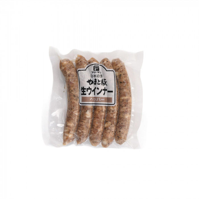 ＜＜ご注意下さい＞＞こちらの商品はメーカーよりお客様へ直接お届けの品になります。 当店での在庫はしておりません。在庫の有無はメーカー在庫のみになりますので、急な欠品や急に廃盤になる可能性がございます。こちらの商品の配送について○北海道・沖縄・離島につきましては、配送不可となりますので予めご了承お願いします。こちらの商品の包装(ラッピング)について○上記の理由(メーカーより直送)により包装はできませんので予めご了承お願いします。こちらの商品の不具合について○お届けしましたこちらの商品に不具合があった場合、商品到着日より1週間以内に当店にご連絡ください。メーカーが直接対応させて頂きます。○お客様がご自身で修理された場合、費用の負担は致しかねますので予めご了承下さい。やまと豚を使用した燻製・加熱していない生タイプのウインナーです。肉汁たっぷりな食感が楽しめます。内容量：125gサイズ：個装サイズ：20×30×10cm重量：個装重量：1400g仕様：賞味期間：製造日より360日発送方法：冷凍発送生産国：日本原材料：名称：食肉(ソーセージ半製品)豚肉(国産)、玉ネギ(国産)、食塩、香辛料、砂糖、(一部に豚肉を含む)アレルギー表示：豚肉（原材料の一部に含んでいます）保存方法：マイナス18度以下保存。製造（販売）者情報：販売者:株式会社フリーデン神奈川県平塚市南金目227