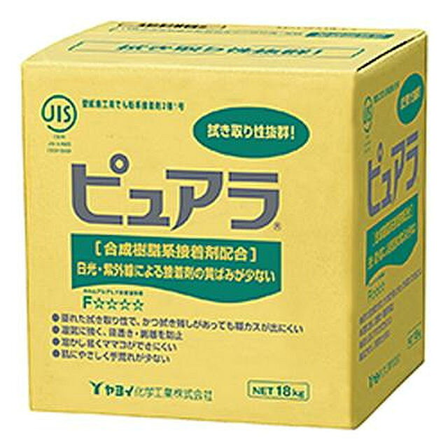 ＜＜ご注意下さい＞＞こちらの商品はメーカーよりお客様へ直接お届けの品になります。 当店での在庫はしておりません。在庫の有無はメーカー在庫のみになりますので、急な欠品や急に廃盤になる可能性がございます。こちらの商品の配送について○北海道・沖縄・離島につきましては、配送不可となりますので予めご了承お願いします。こちらの商品の包装(ラッピング)について○上記の理由(メーカーより直送)により包装はできませんので予めご了承お願いします。こちらの商品の不具合について○お届けしましたこちらの商品に不具合があった場合、商品到着日より1週間以内に当店にご連絡ください。メーカーが直接対応させて頂きます。○お客様がご自身で修理された場合、費用の負担は致しかねますので予めご了承下さい。日光・紫外線による接着剤の黄ばみが少ない。優れた拭き取り性で、かつ拭き残しがあっても糊カスが出にくい。湿気に強く、目透き・剥がれを防止。肌にやさしく、手荒れが少ないです。※一部配送ができない地域や配送曜日が限定されている地域がございますので、予めご了承ください。(GW、お盆、年末年始、土日祝)※階段の段数、搬入状況等々によって搬入制限や追加料金が生じる場合があります。サイズ：個装サイズ：25×28×29cm重量：個装重量：18670g素材・材質：でん粉、酢酸樹脂エマルション仕様：施工平方メートル数の目安:180平方メートル/18kg生産国：日本