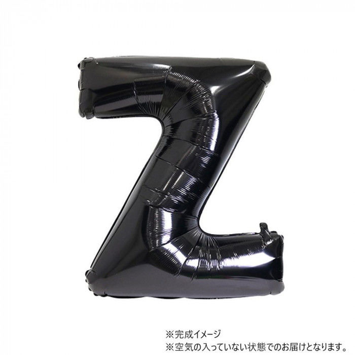 34インチレターバルーン ブラック イニシャル（ Z ）BLT03927 風船 バルーン 【沖縄配送不可】