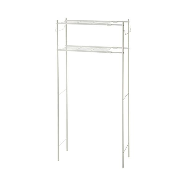 平安伸銅工業洗濯機ラック タオル掛け付き マットホワイト HSR-1WH 1台 【北海道・沖縄・離島配送不可】