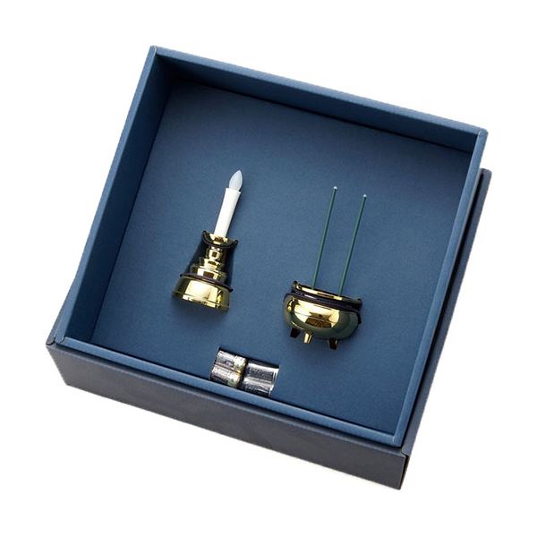 スマイルキッズ 安心のろうそくお線香セット 各1個 ゴールド AGI-101GD 【北海道・沖縄・離島配送不可】