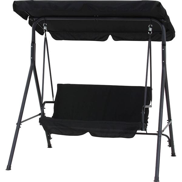 2人掛けソファ 2P クッション付き BK ブラック 組立品