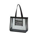 メッシュバッグ 底面下敷き/ポケット付き 幅35cm×マチ10cm×高25cm MB-3528 BK ブラック(黒)【代引不可】【北海道・沖縄・離島配送不可】