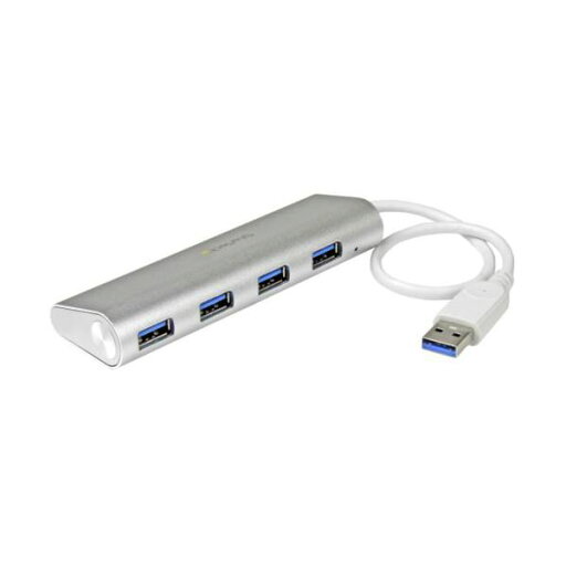 StarTech.com 4ポート USB3.0ハブ シルバー&ホワイト ST43004UA 1個 【北海道・沖縄・離島配送不可】 StarTech.com 4ポート USB3.0ハブ シルバー&ホワイト ST43004UA 1個 【北海道・沖縄・離島配送不可】