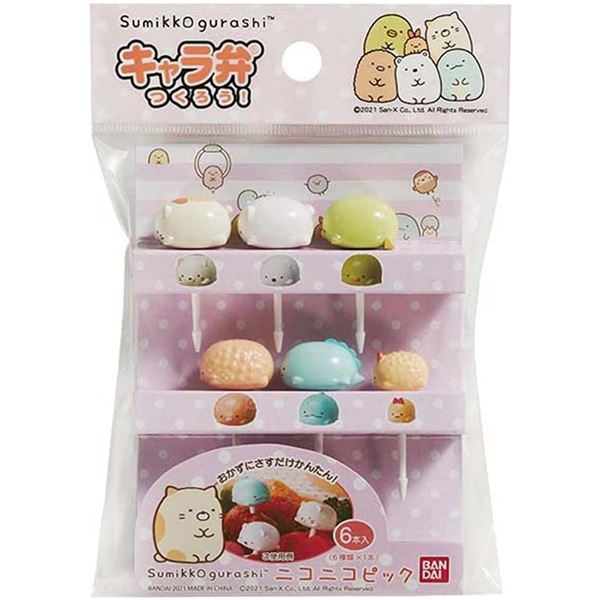 〔5個セット〕 トルネ すみっこぐらし ニコニコピック 6本入