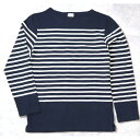 フランスタイプ ボーダーシャツ JU048YN ネイビー×ホワイト S 〔 レプリカ 〕 〔 新品 〕【代引不可】【北海道・沖縄・離島配送不可】