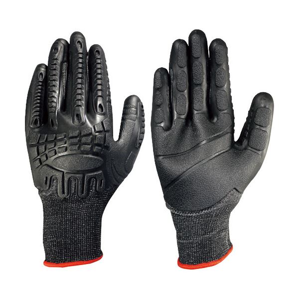 （まとめ） 富士グローブインパクトタフ BD-506 M 黒 7076 1双 〔×5セット〕 【北海道・沖縄・離島配送不可】