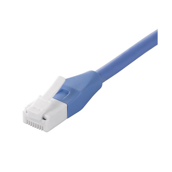 （まとめ） バッファローツメの折れないLANケーブル カテゴリー6a ストレート スタンダード ブルー 2m BSLS6ANU20BL 1本 〔×10セット〕 【北海道・沖縄・離島配送不可】