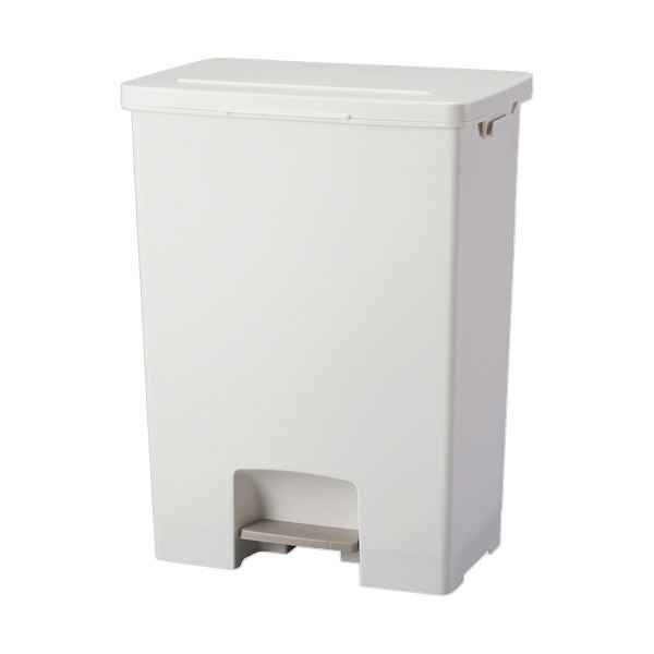 （まとめ） アスベル エバン ペダルペール 45Lワイド ホワイト A6006 1台 〔×5セット〕(3)