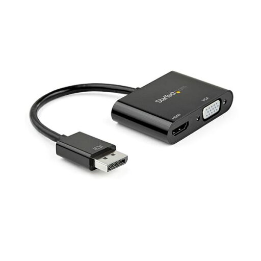StarTech.com DisplayPort1.2-HDMI2.0&VGAアダプター ブラック DP2VGAHD201個 【北海道・沖縄・離島配送不可】 StarTech.com DisplayPort1.2-HDMI2.0&VGAアダプター ブラック DP2VGAHD201個 【北海道・沖縄・離島配送不可】