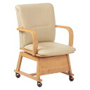 回転式 ダイニングチェア 1脚 こたつ対応 約幅55×奥行62×高さ85cm ナチュラル 組立品(3)