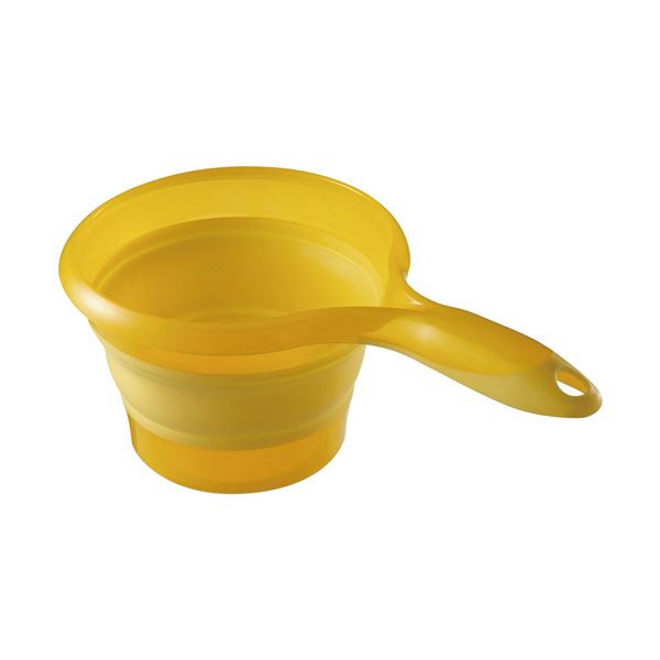 （まとめ） 伊勢藤 折りたためる ソフト手おけ1.2L イエロー I-523Y 1個 〔×3セット〕