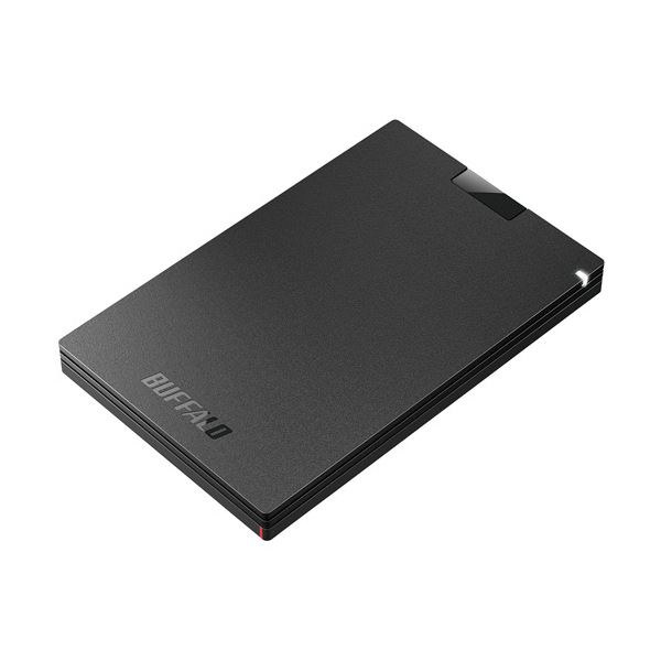 バッファロー USB3.2(Gen1)ポータブルSSD 250GB ブラック SSD-PG250U3-BC 1台 【北海道・沖縄・離島配送不可】