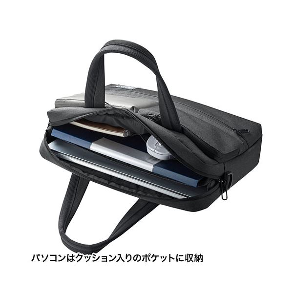 サンワサプライ カジュアルPCバッグ ～13.3型ワイド対応 BAG-CA11BK 3