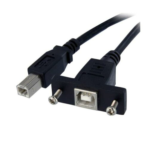 StarTech.com USB2.0パネルマウント型ケーブル 90cm パネルマウント用USB Bポート(メス)-USBBポート(オス) ブラック USBPNLBFBM3 1本 【北海道・沖縄・離島配送不可】 StarTech.com USB2.0パネルマウント型ケーブル 90cm パネルマウント用USB Bポート(メス)-USBBポート(オス) ブラック USBPNLBFBM3 1本 【北海道・沖縄・離島配送不可】