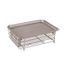 〔2個セット〕 アスベル Nポゼ 縦横兼用ダブルコート 水切り ワイド シルバー