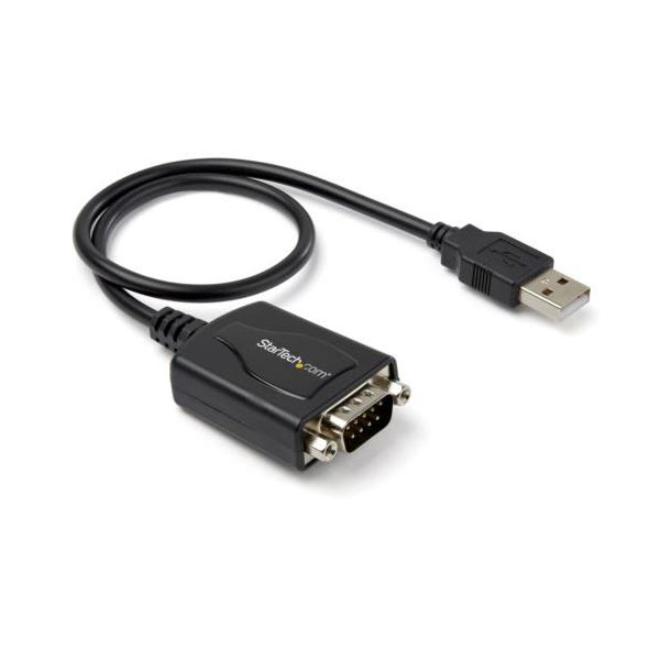 StarTech.com USB 2.0-シリアル変換アダプタ 30cm ブラック ICUSB2321X 1本 【北海道・沖縄・離島配送不可】