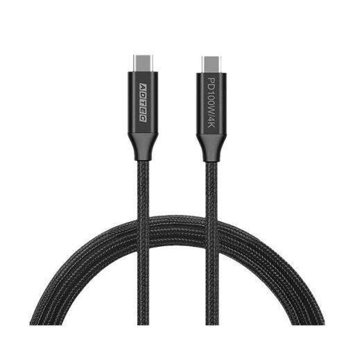 アドテックType-C to C ケーブル (4K・PD100W/10Gbps) 1.0m ブラック APC-V1010CC-4KU3G2-B1本 【北海道・沖縄・離島配送不可】 アドテックType-C to C ケーブル (4K・PD100W/10Gbps) 1.0m ブラック APC-V1010CC-4KU3G2-B1本 【北海道・沖縄・離島配送不可】