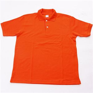 ドライメッシュアクティブ半袖ポロシャツ オレンジ L【代引不可】