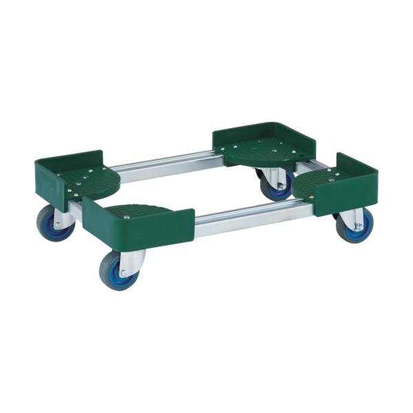 TRUSCO伸縮式コンテナ台車 内寸500-600×500-600 スチール製 FCD-5050-ALG 1台 組立式 【北海道・沖縄・離島配送不可】