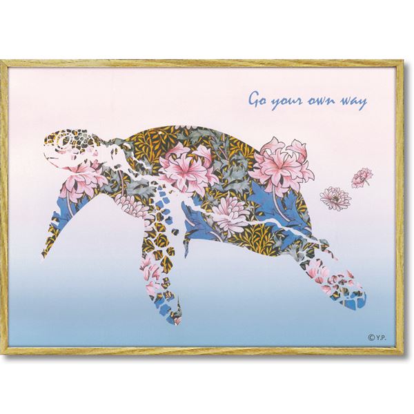 ユーパワー アニマルシルエットアートフレーム Mサイズ 「シータートル」 【北海道・沖縄・離島配送不..