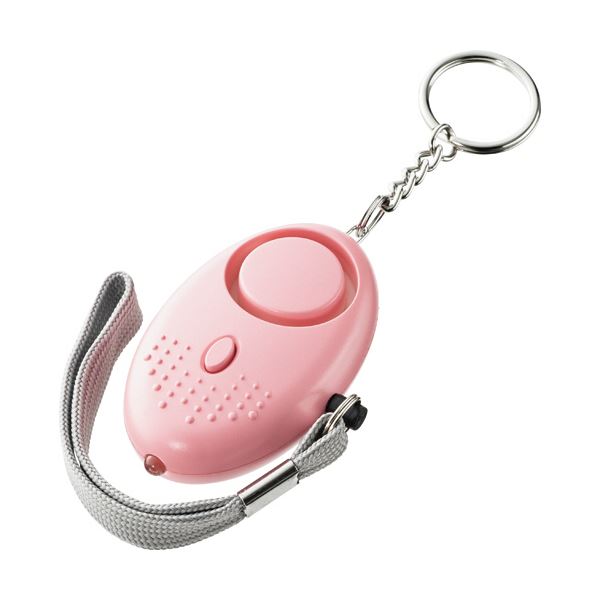 （まとめ） 明晃化成工業大きな音の防犯ブザー（LEDライト付） ピンク KBB96-PN 1個 〔×2セット〕 【北海道・沖縄・離島配送不可】