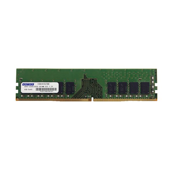 (まとめ）アドテック DDR4-3200PC4-3200 288Pin UDIMM ECC 16GB（2R×8） ADS3200D-E16GDB 1枚〔×3セッ..