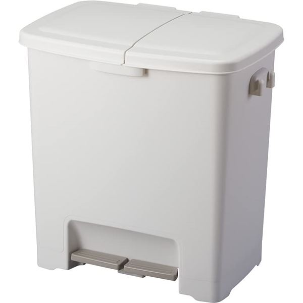 〔2個セット〕アスベル 分別ペダルツイン 45L ホワイト