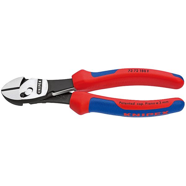 KNIPEX(クニペックス)7372-180F ツインフォースニッパー バネ付【代引不可】【北海道・沖縄・離島配送不可】