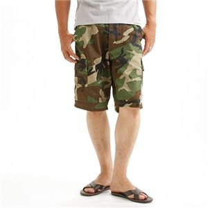 アメリカ軍 BDU カーゴショートパンツ /迷彩服パンツ 〔 Mサイズ 〕 リップストップ ウッドランド 〔 レプリカ 〕【代引不可】【北海道・沖縄・離島配送不可】