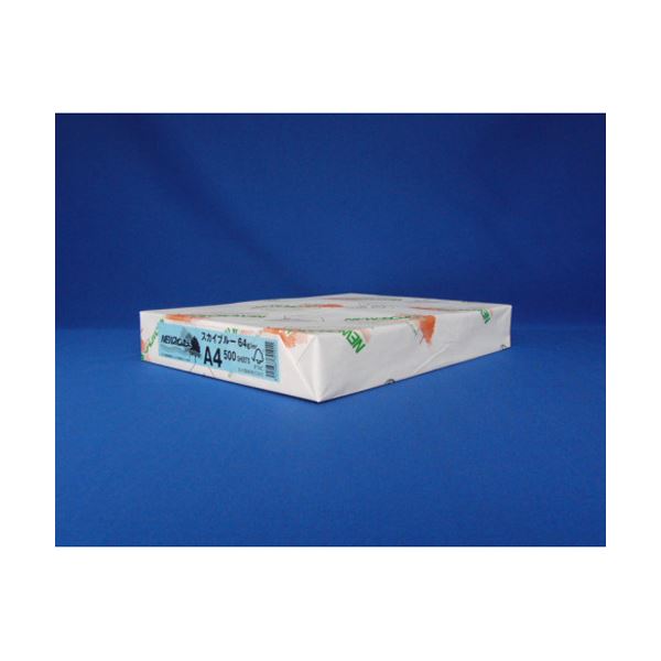 （業務用セット） 北越紀州 NEWファインカラー A4判 NEW ファインカラー A4 スカイブルー 500枚入 〔×2セット〕【代引不可】【北海道・沖縄・離島配送不可】