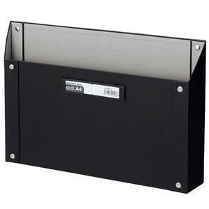 （まとめ） TANOSEE マグネットボックス（貼り表紙） A4サイズ 黒 1個 〔×4セット〕【代引不可】【北海..