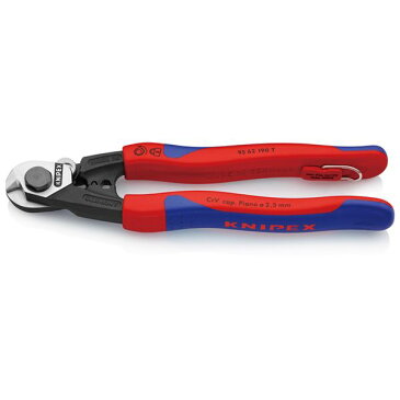 KNIPEX（クニペックス）9562-190TBK ワイヤーロープカッター 落下防止（BK）【代引不可】【北海道・沖縄・離島配送不可】