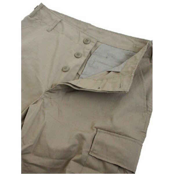 アメリカ軍 BDU クロップドカーゴパンツ ／迷彩服パンツ 〔 Sサイズ 〕 リップストップ カーキ 〔 レプリカ 〕【代引不可】【北海道・沖縄・離島配送不可】