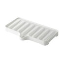 〔50セット〕 ドレーナー/水切り器具 〔スリム ホワイト〕 38.4×23.6×3.5cm 本体:PP 『リベラリスタ』【代引不可】【北海道・沖縄・離島配送不...