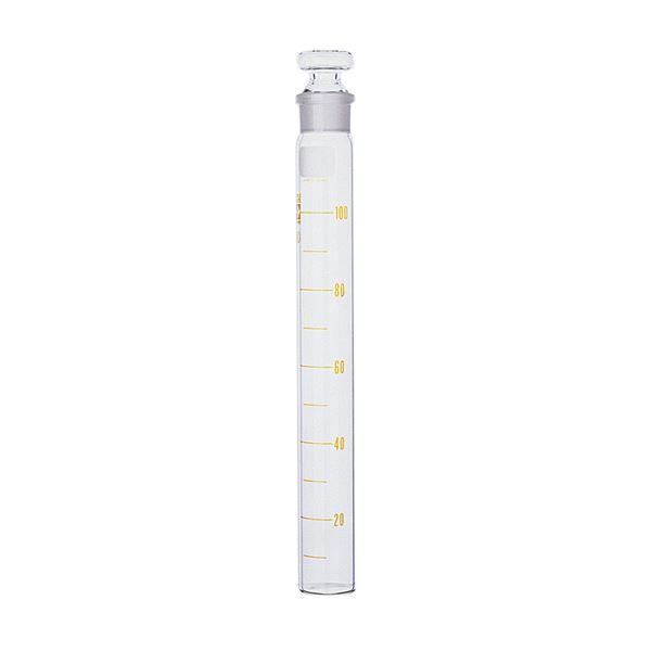 〔柴田科学〕共通摺合共栓比色管 平栓付 50mL【代引不可】【北海道・沖縄・離島配送不可】