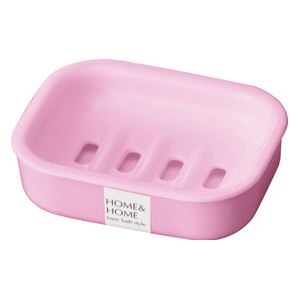 〔60セット〕 シンプル 石鹸台/ソープディッシュ 〔パステルピンク〕 材質:PP 『HOME&HOME』【代引不可】【北海道・沖縄・離島配送不可】