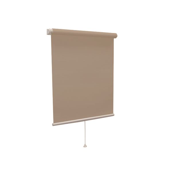 モダン ロールスクリーン 〔無地 135cm×180cm ブラウン〕 日本製 巻取りスピード調整機能付き 『ティオリオ』【代引不可】【北海道・沖縄・離島配送不可】