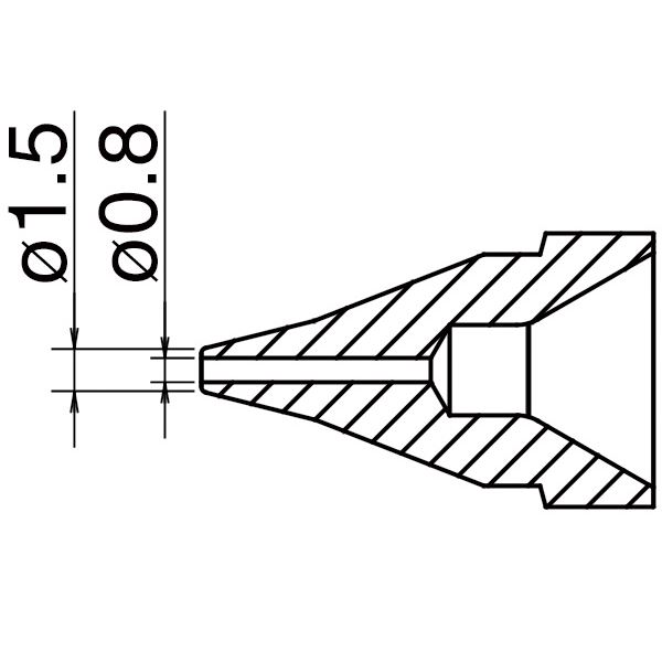 白光 N61-02 ノズル／0.8MM SS型【代引不可】【北海道・沖縄・離島配送不可】