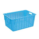 〔5個セット〕プラスケット/網目ボックス 〔No.1300 金具付き〕 ブルー スタッキング金具使用時:段積み可【代引不可】【北海道・沖縄・離島配送不可】