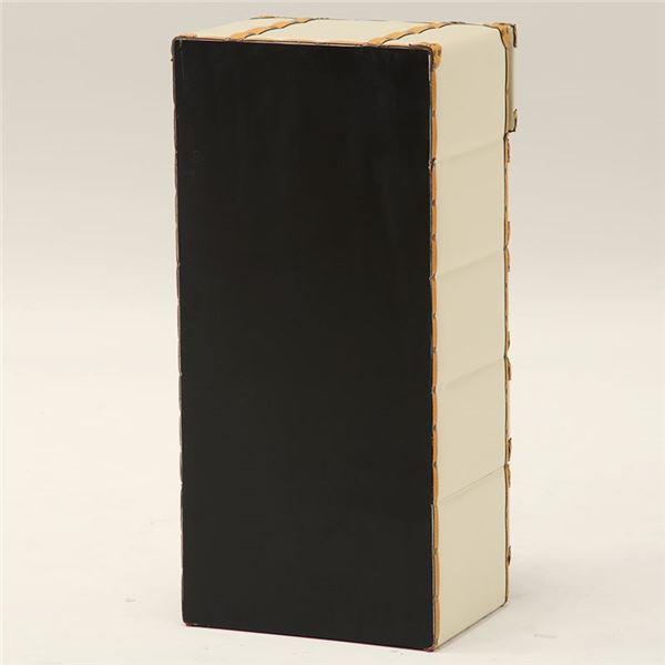 トランク型チェスト/リビング収納 〔5段〕 幅41cm 合成皮革/合皮使用 チェスターシリーズ アイボリー 〔完成品〕【代引不可】【北海道・沖縄・離島配送不可】 [3]