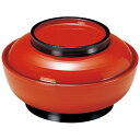 6寸 乱引三日月丼/どんぶり鉢 〔朱ツバ黒 TA〕 直径180×高さ103(69)mm 日本製 食洗機対応 〔和食 レストラン 店舗 お店〕【代引不可】【北海道・沖縄・離島配送不可】
