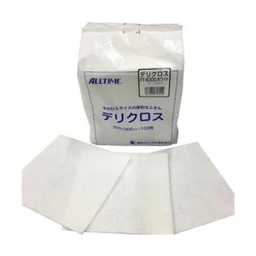 (まとめ)東京メディカル デリクロス 30×30cm ホワイト FT-6300 1パック(100枚)〔×20セット〕 【北海道・沖縄・離島配送不可】