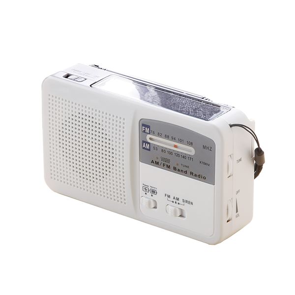 多機能 充電ラジオライト/防災グッズ 〔幅約14cm〕 AM FM ワイドFM サイレン LEDライト スマホ充電 〔災害対策 アウトドア〕【代引不可】【北海道・沖縄・離島配送不可】