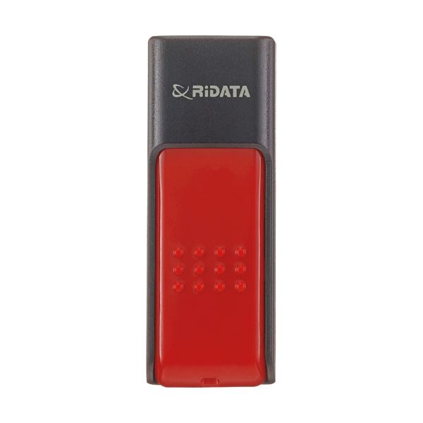 (まとめ) RiDATA ラベル付USBメモリー32GB ブラック/レッド RDA-ID50U032GBK/RD 1個 〔×10セット〕【代引不可】【北海道・沖縄・離島配送不可】