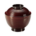 3.6寸 千筋高仙才椀/お椀 〔溜内朱 TA〕 直径108×高さ104(73)mm 日本製 食洗機対応 〔和食 レストラン 店舗 お店〕【代引不可】【北海道・沖縄・離島配送不可】(3)
