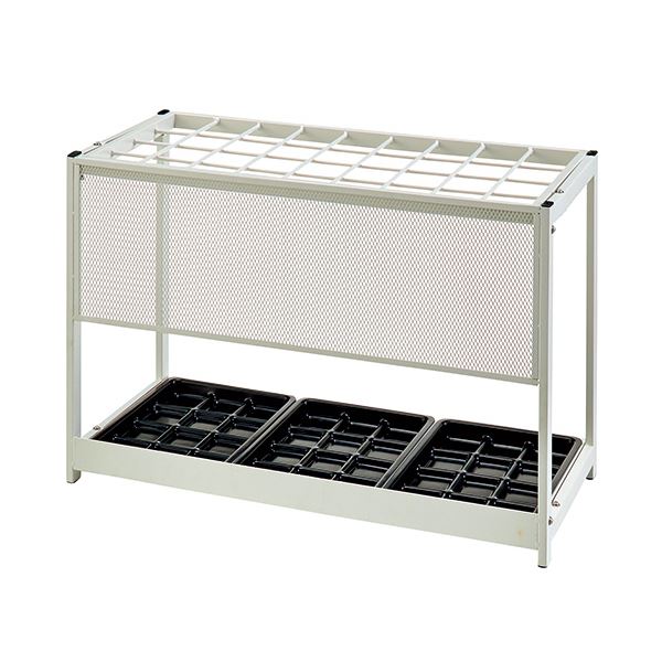 TANOSEE 傘立て（折りたたみタイプ） 36本用 ホワイト 1台 完成品 【北海道・沖縄・離島配送不可】